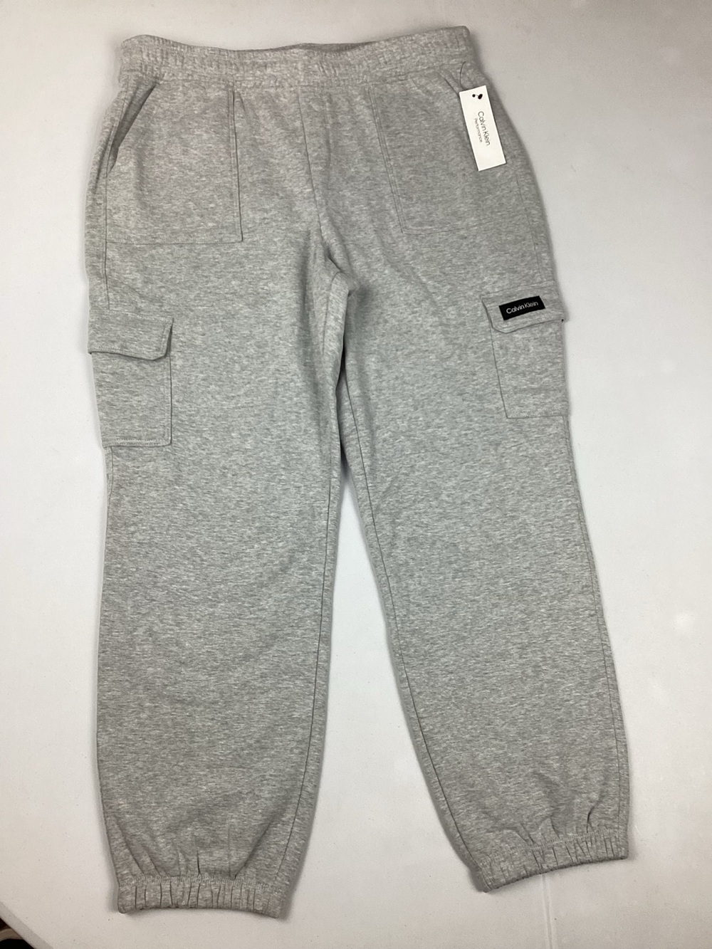 Calvin Klein Gray Fleece Cargo Jogger Sweatpants Pants XL NEW! Retail $59.50